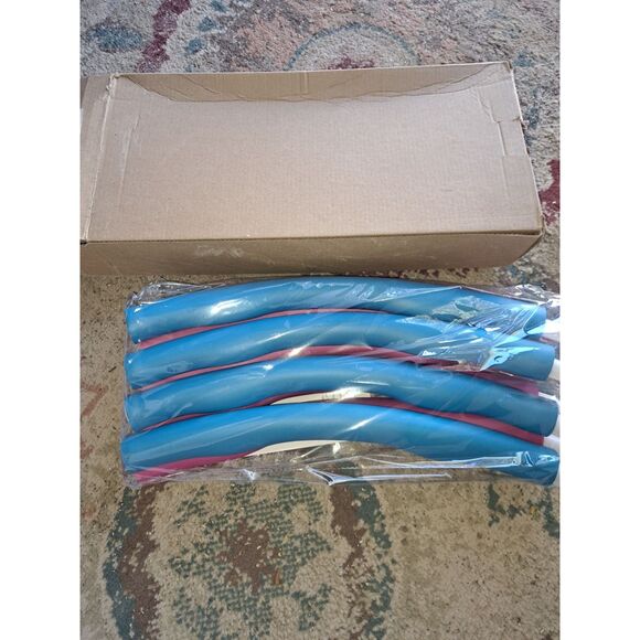 NIB- Overstock Europe Weighted Fitness Hula Hoop Pink with Blue - Picture 4 of 6